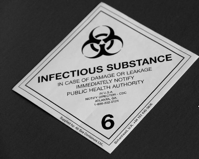 HAZARD sign for the material section